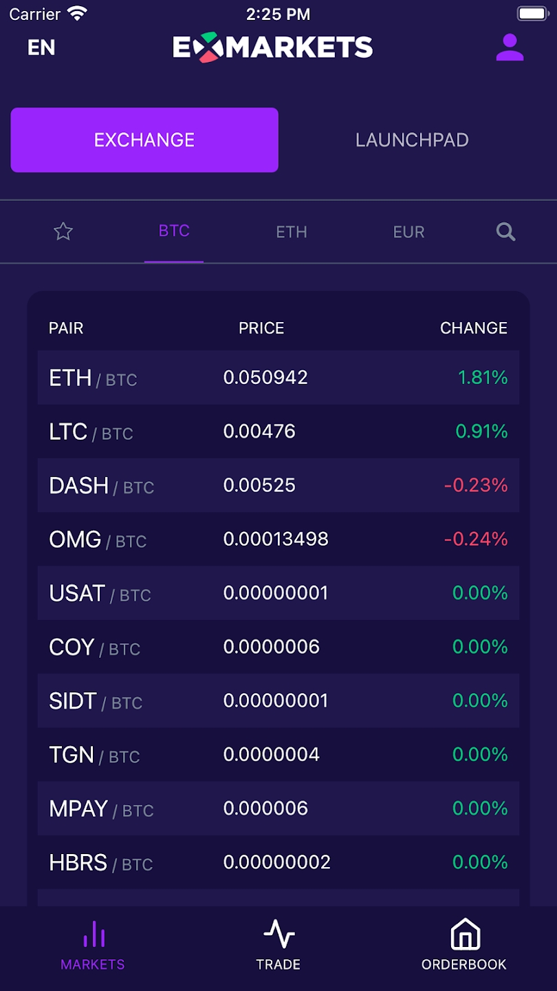 ExMarkets 螢幕截圖 0