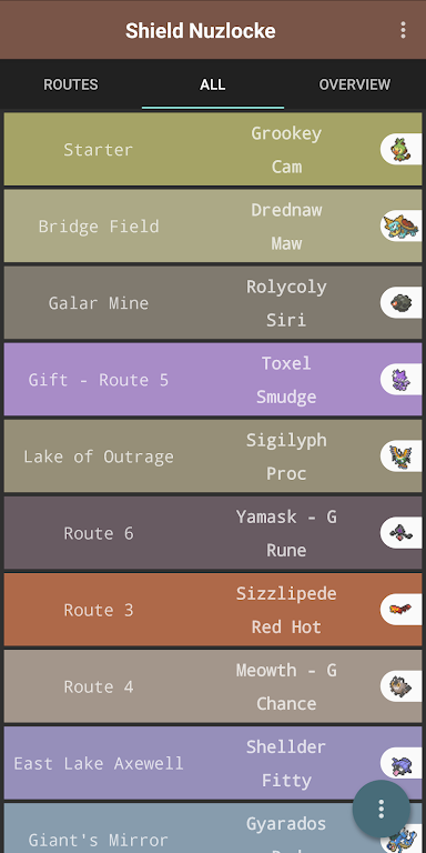 Route Chart - Nuzlocke Tracker - No Ads Ảnh chụp màn hình 2