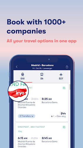 Omio: Train and bus travel app স্ক্রিনশট 2