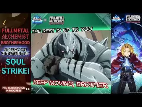Jogabilidade do Crossover Soul Strike FMA Brotherhood