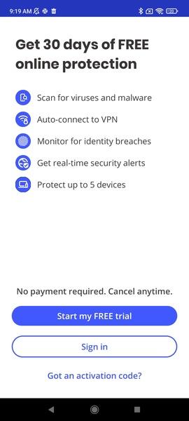 McAfee Security: Antivirus VPN Captura de pantalla 1