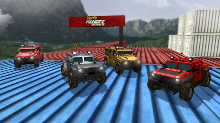 Impossible Ramp Hummer Car 3D スクリーンショット 3