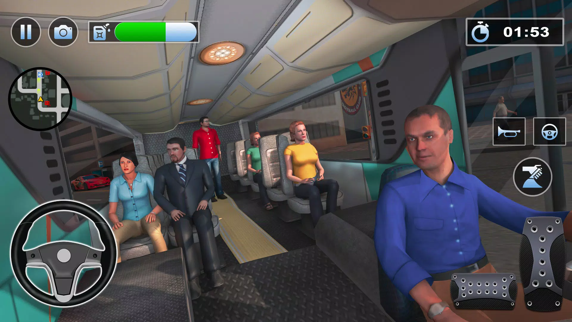 Bus Simulator : 3D Bus Games Schermafbeelding 1