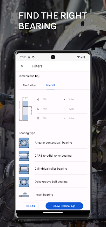 SKF Bearing Assist Zrzut ekranu 2