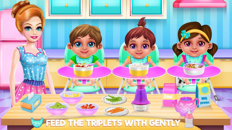 Crazy Mommy Triplets Care Captura de pantalla 3