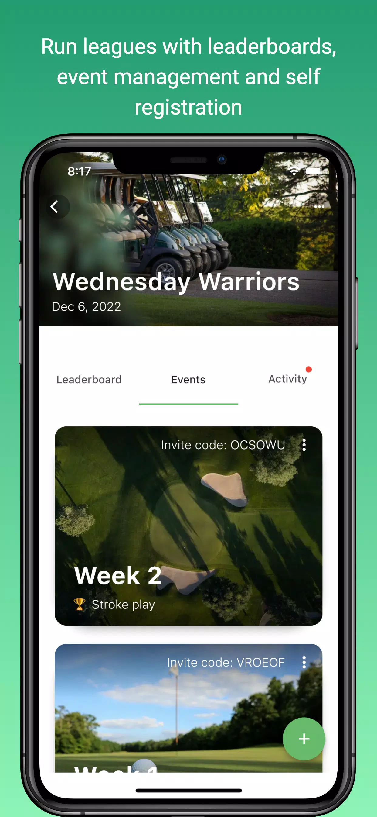 Squabbit - Golf Tournament App 螢幕截圖 0