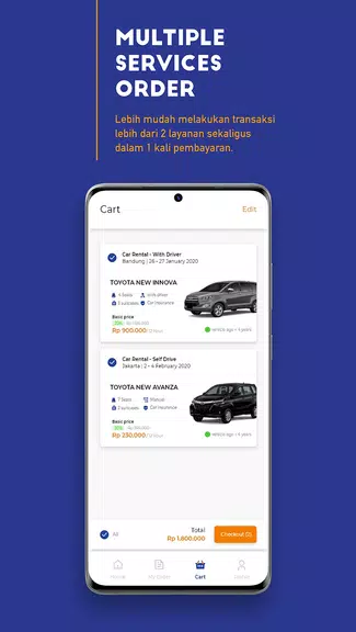TRACtoGo: Rental Mobil & Bus スクリーンショット 1