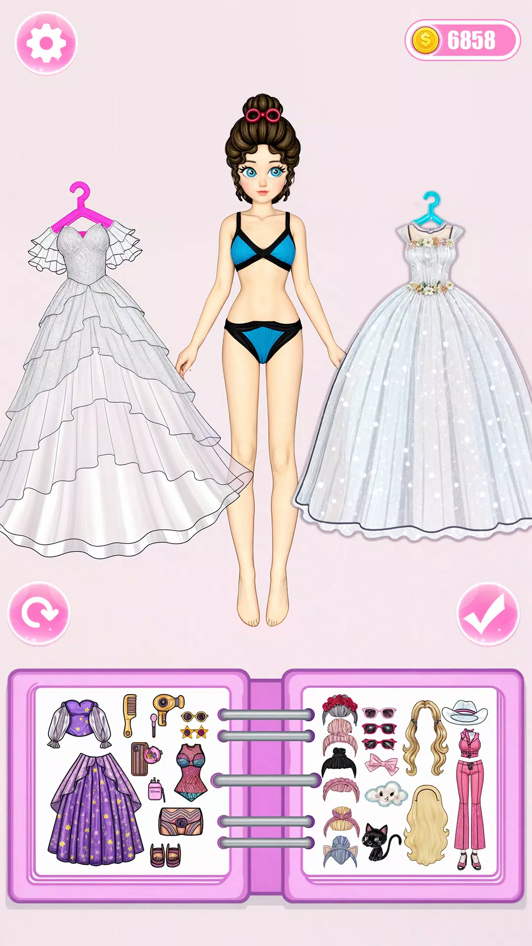 Schermata Paper Doll: Dress Up DIY Game 1