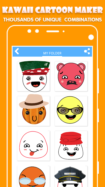 Kawaii Cartoon Maker 螢幕截圖 0