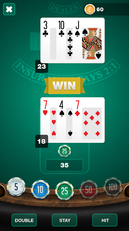 Schermata BlackJack TwentyOne 1