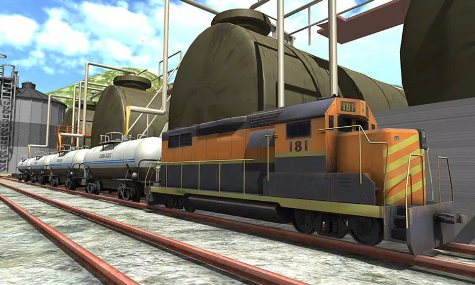 Oil Tanker Train Driving Sim Tangkapan skrin 0