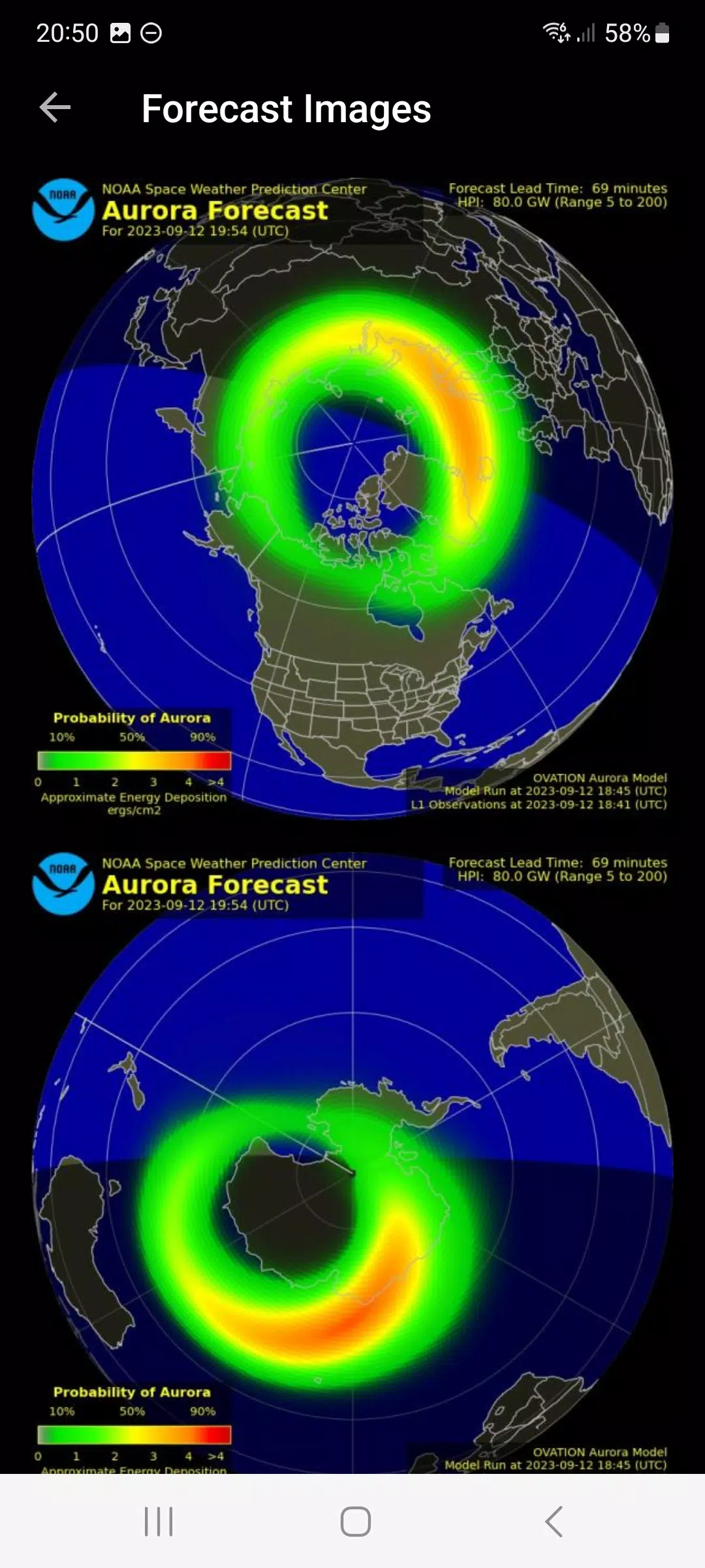 My Aurora Forecast Captura de pantalla 3