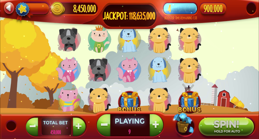 Dog-Cat Free Slot Machine Game Online ภาพหน้าจอ 2