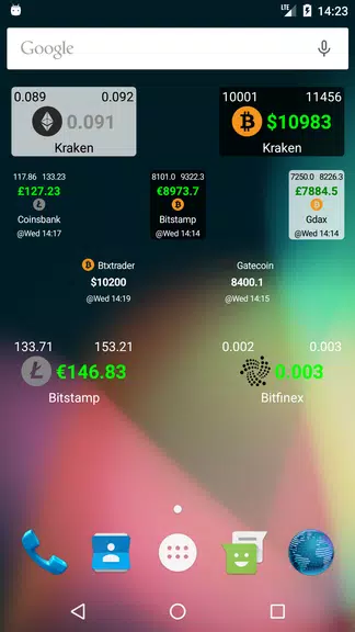 Bitcoin Ticker Widget ภาพหน้าจอ 0