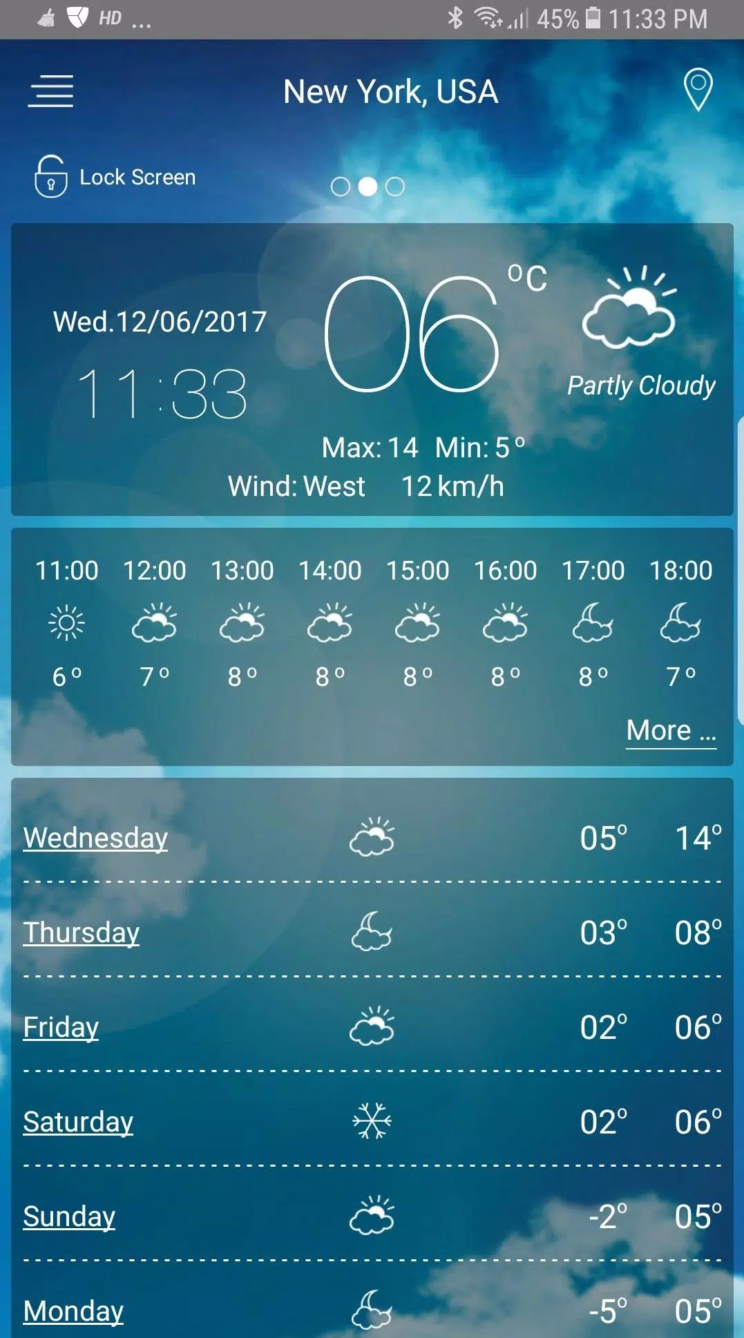 Weather Forecast ဖန်သားပြင်ဓာတ်ပုံ 0