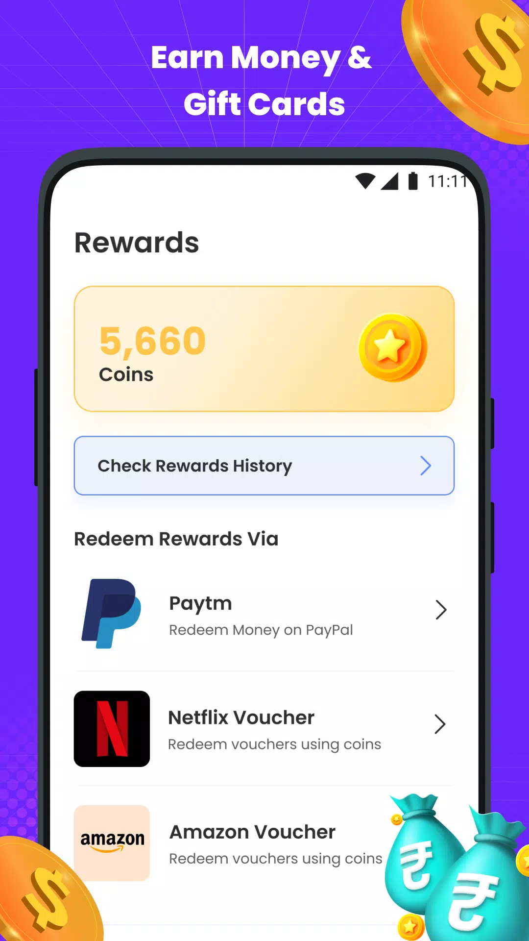 mGamer – Earn Money, Gift Card Скриншот 1