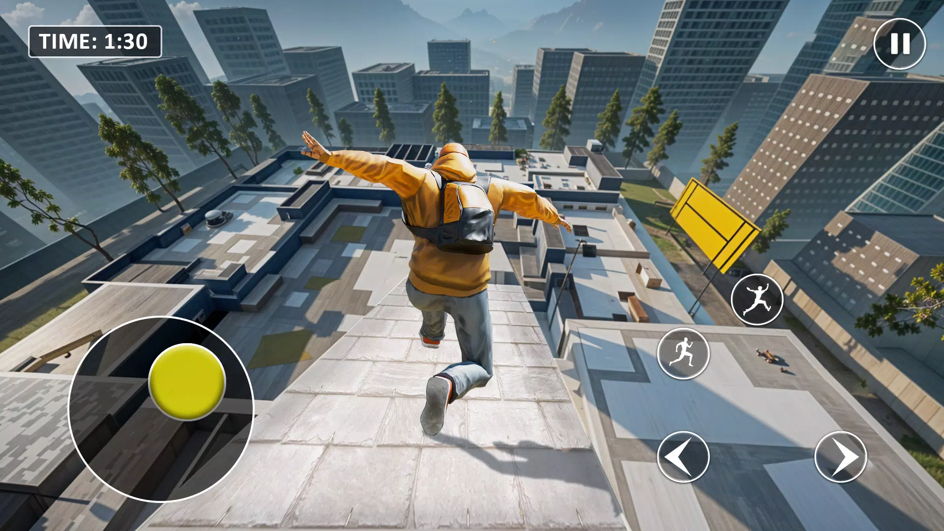 Go Up Rooftop Run Parkour Game ภาพหน้าจอ 0