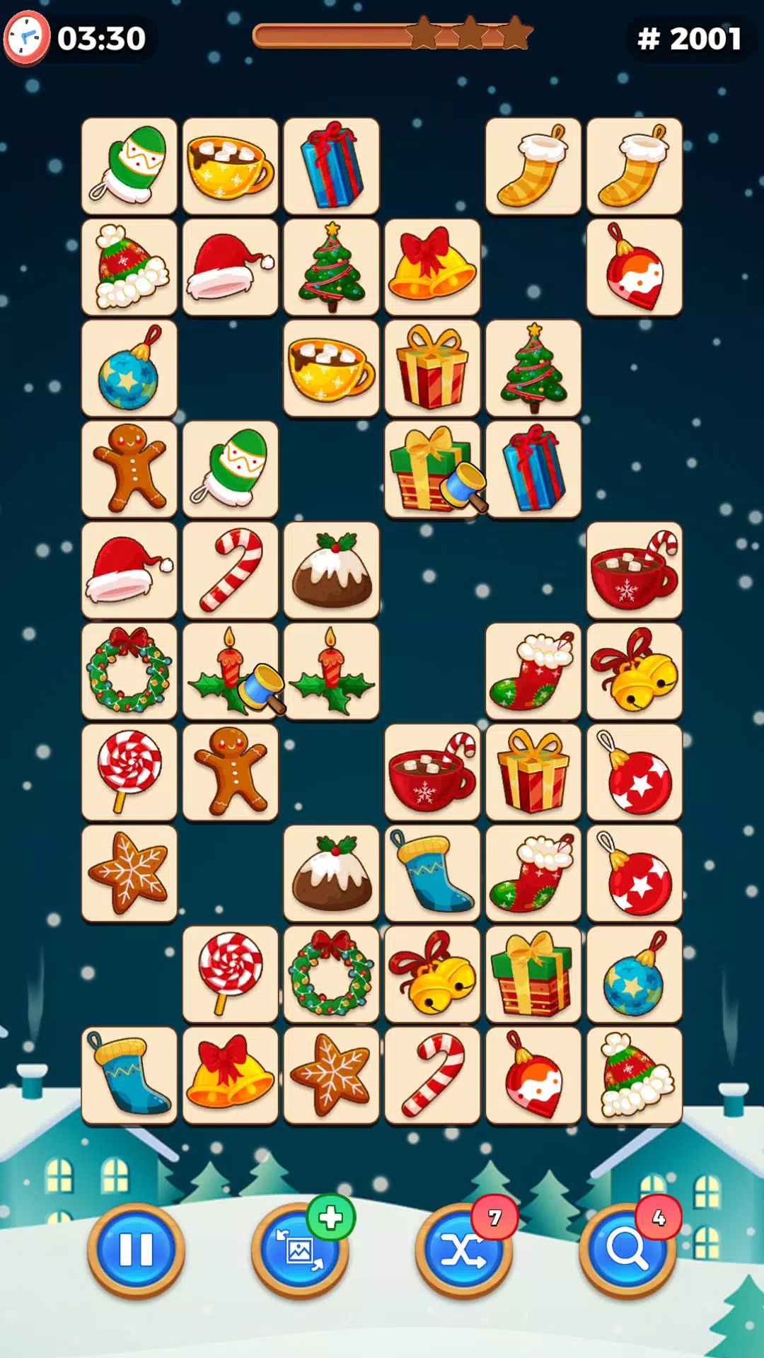 Xmas Tile Connect ဖန်သားပြင်ဓာတ်ပုံ 3