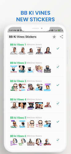 BB Ki Vines Stickers 螢幕截圖 0