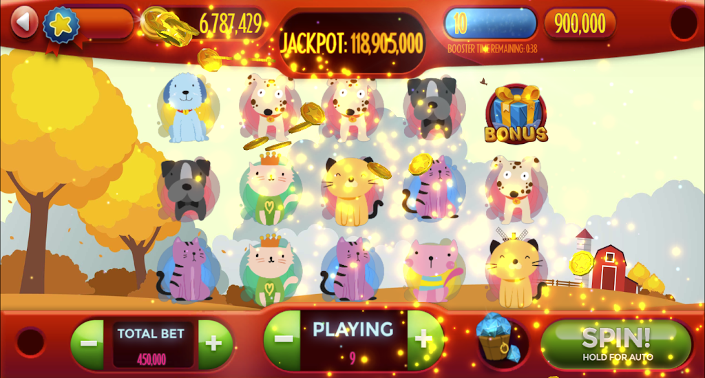 Dog-Cat Free Slot Machine Game Online ภาพหน้าจอ 0