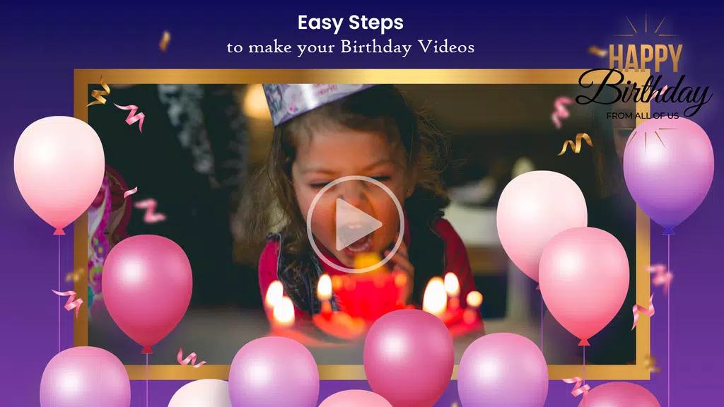 Make Birthday Video With Music Captura de tela 0