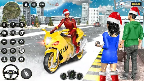 Superhero Bike Taxi Bike Games Screenshot 0