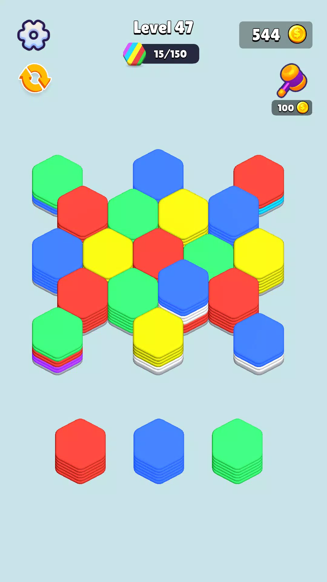 Stack Hexa Sort: Puzzle Match स्क्रीनशॉट 0