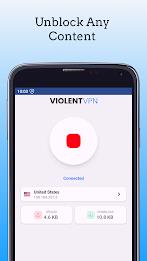 Violent VPN - Unlimited VPN Ảnh chụp màn hình 3