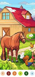 Country Farm Coloring Book Ekran Görüntüsü 1