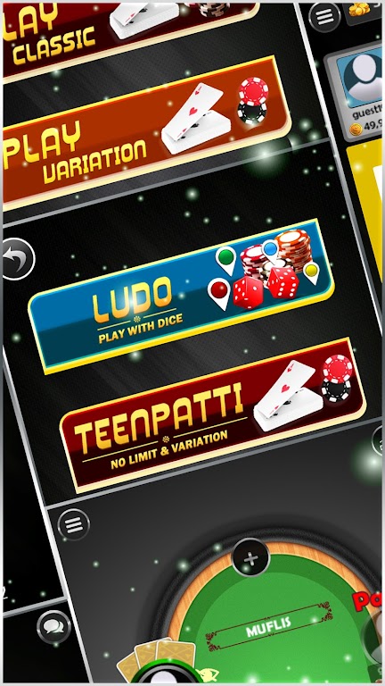 Game Of Clubs Teen Patti (3 Card Poker) and Ludo Ekran Görüntüsü 1