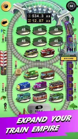 Train Merger Idle Train Tycoon Zrzut ekranu 2