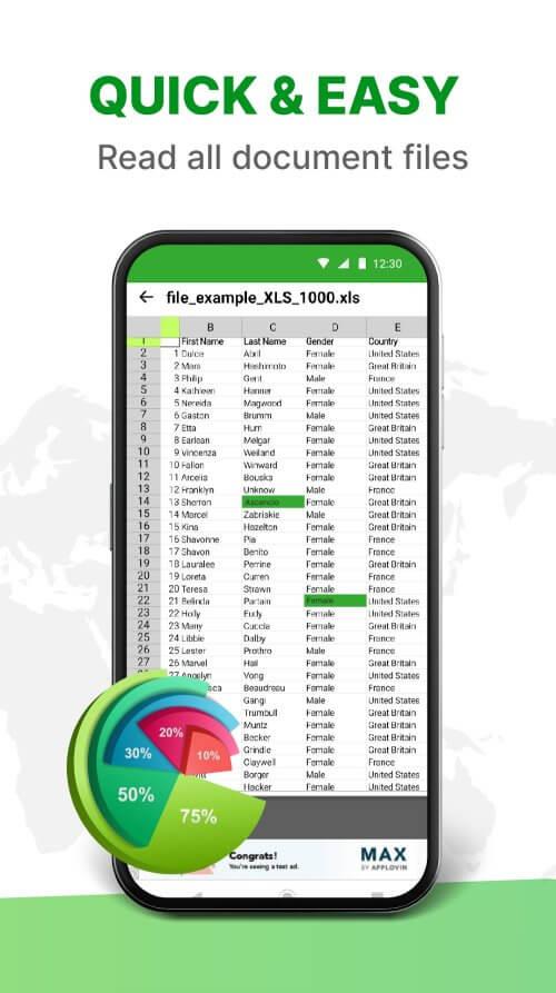 XLSX Reader Zrzut ekranu 0