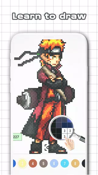 Color by Number - Naruto Sandbox Ninja Pixel应用截图第0张