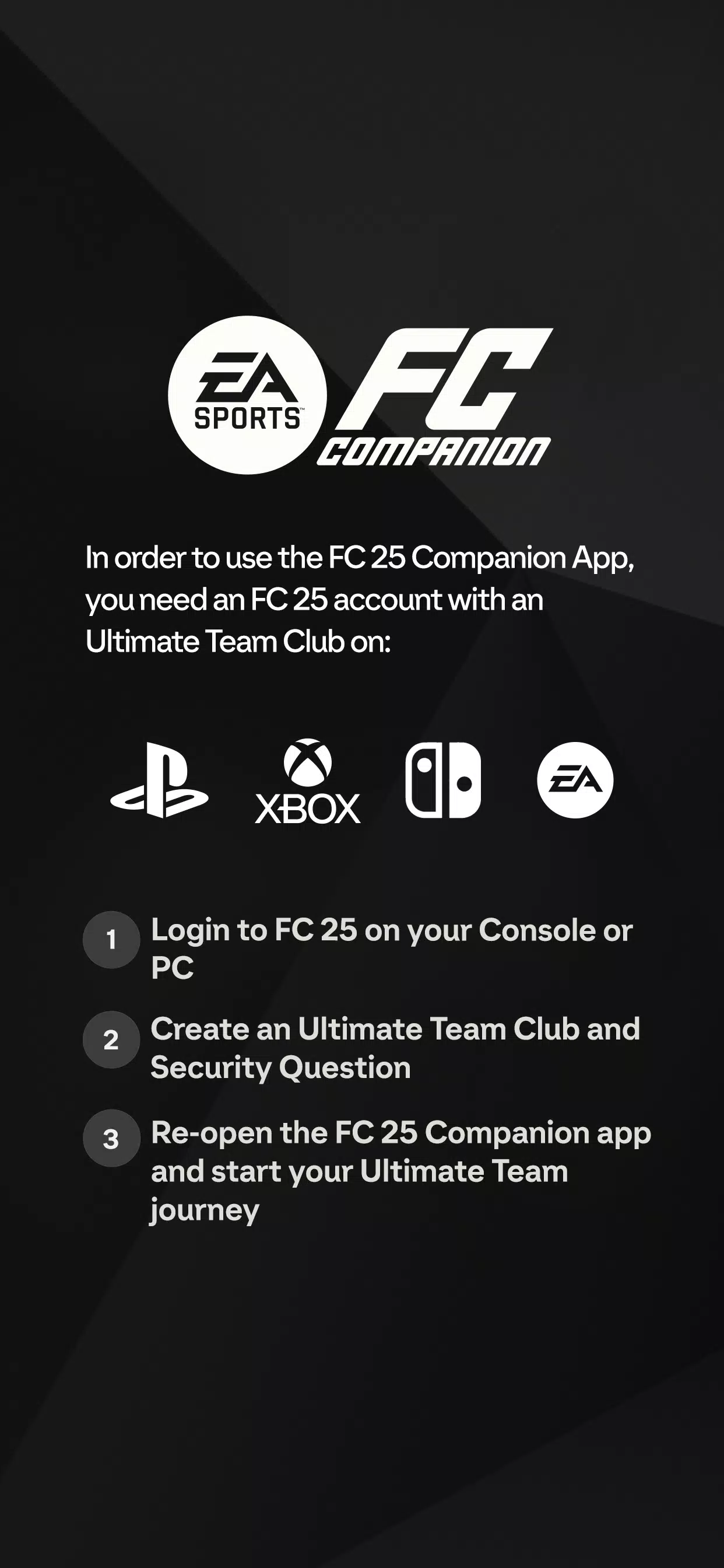 EA SPORTS FC™ 25 Companion ဖန်သားပြင်ဓာတ်ပုံ 0