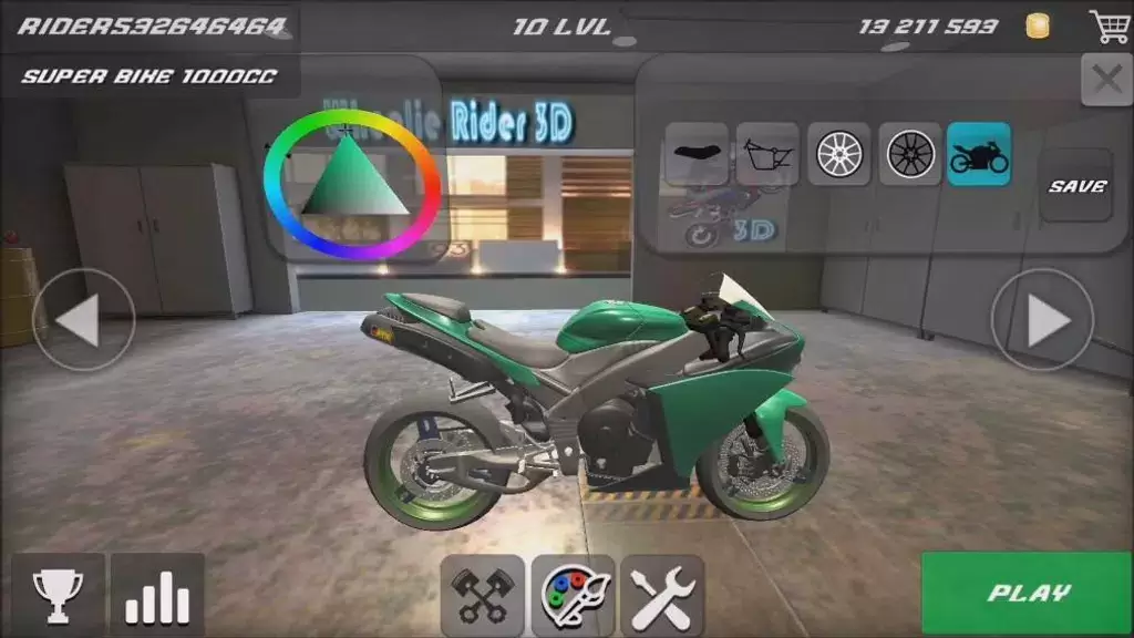 Wheelie Bike 3D game 螢幕截圖 1