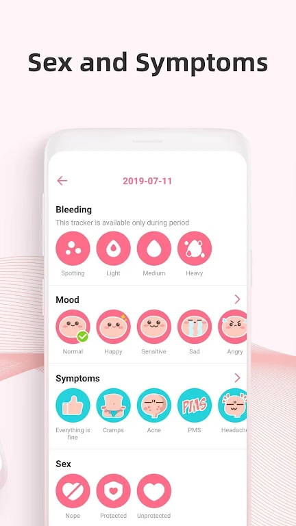 PinkBird Period Tracker Zrzut ekranu 2