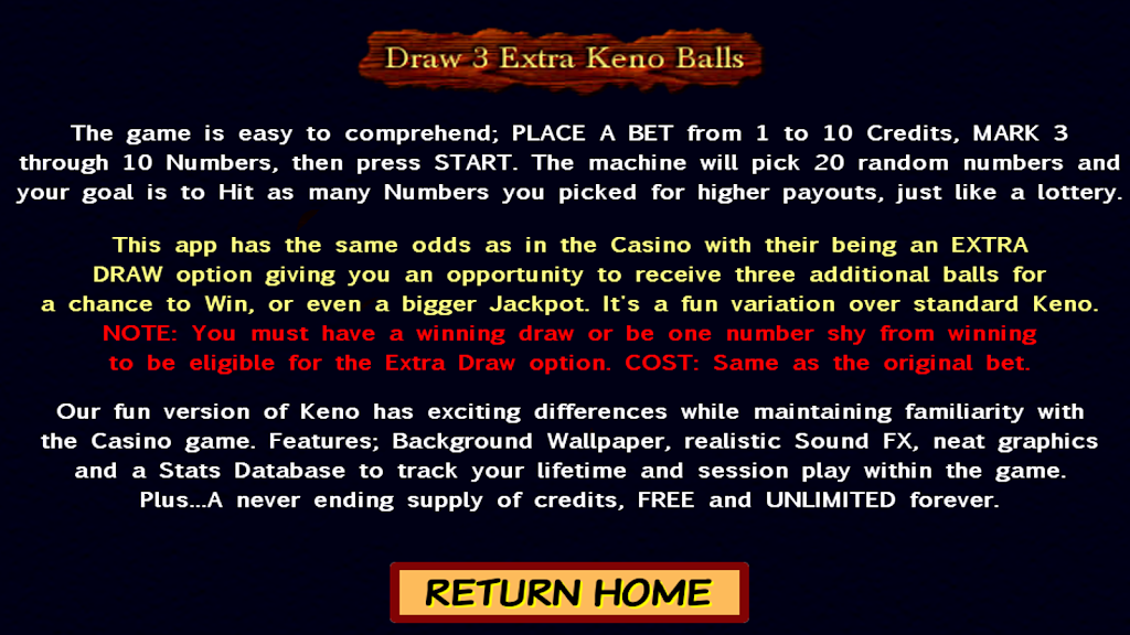 Draw 3 Extra Keno Balls Screenshot 3