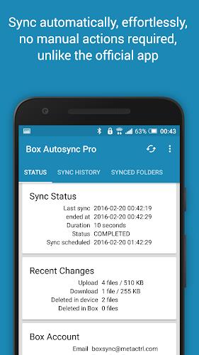 Autosync for Box - BoxSync 螢幕截圖 1