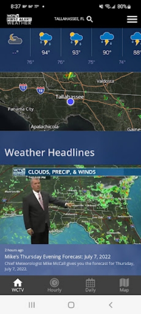 WCTV First Alert Weather 螢幕截圖 1