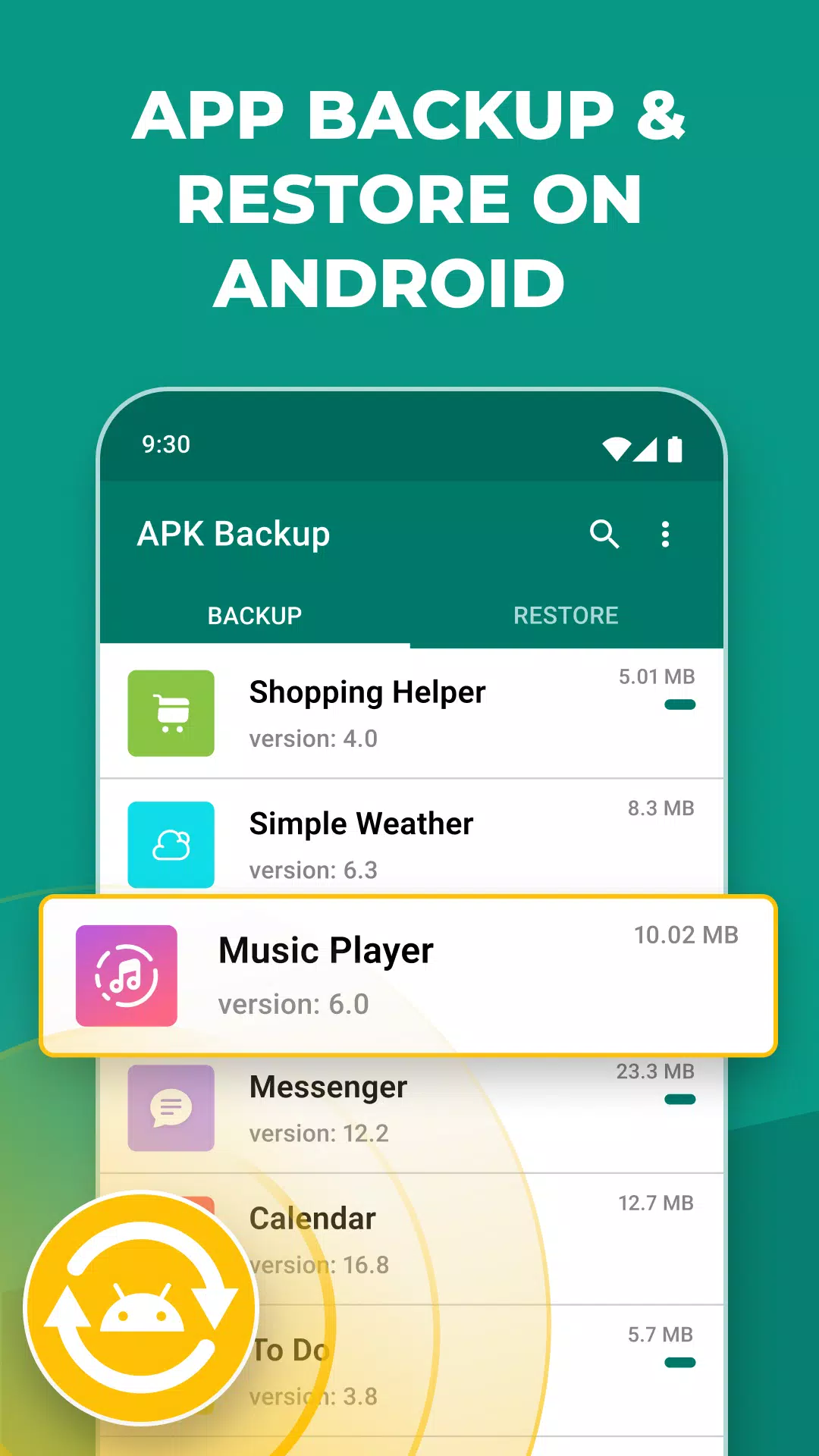 APK Backup Ảnh chụp màn hình 3