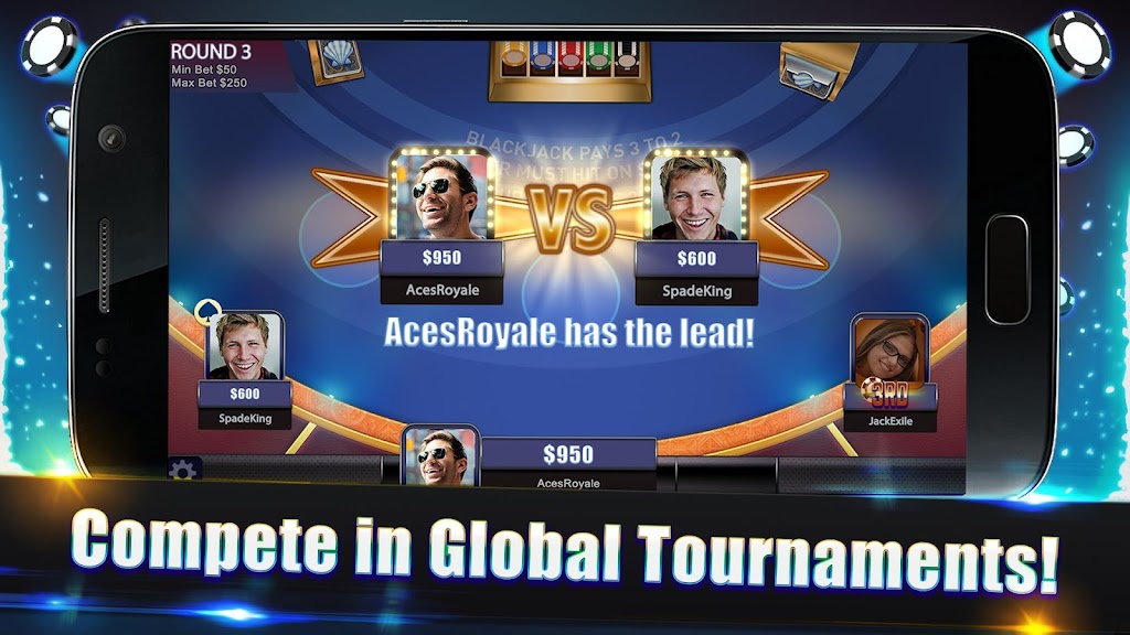 Blackjack Legends: 21 Online Multiplayer Casino 螢幕截圖 1