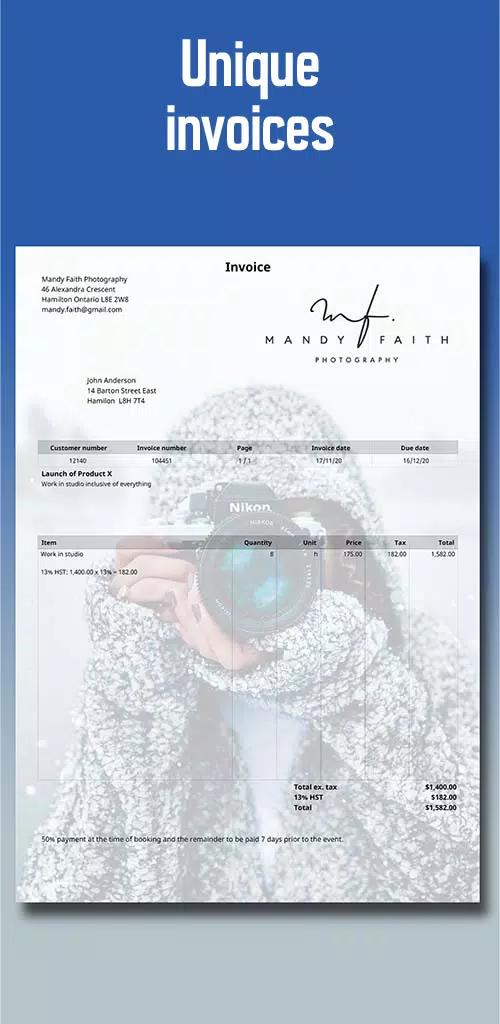 Invoice Maker ဖန်သားပြင်ဓာတ်ပုံ 2