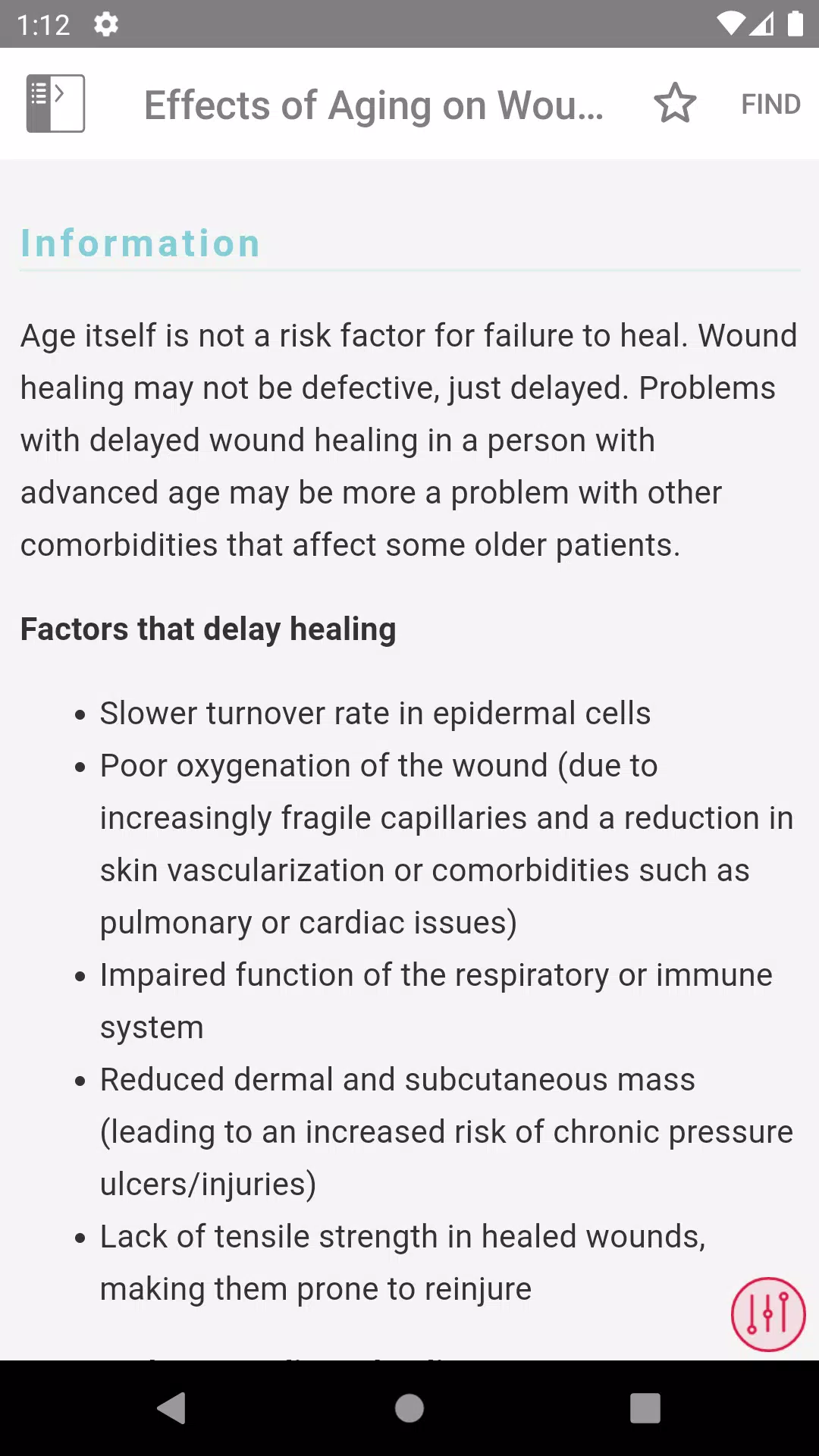 Schermata Wound Care MI Visual 2