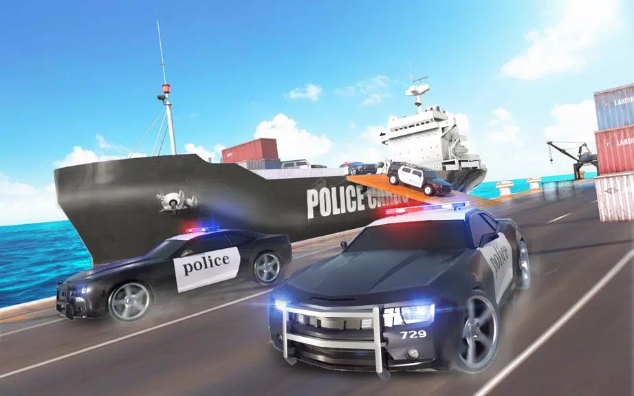 Police Transport Ship Car Simulator Screenshot 1