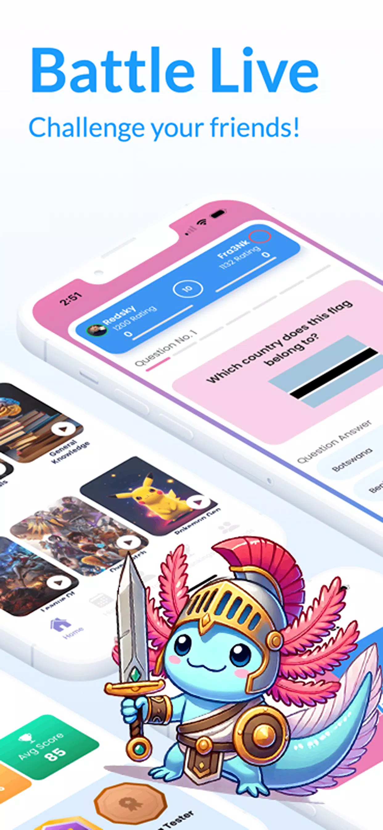 Schermata Quiz Arena 1