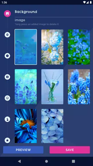 Blue Flowers Live Wallpaper Captura de tela 0