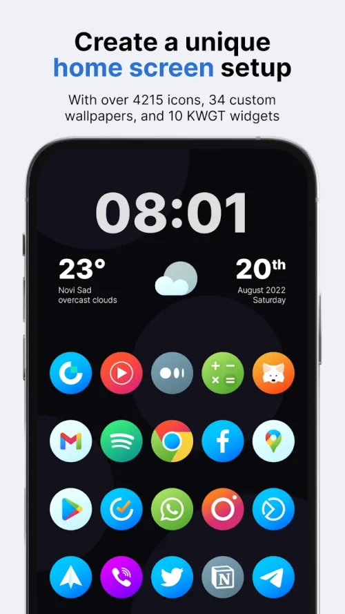 Hera Icon Pack: Circle Icons Tangkapan skrin 0