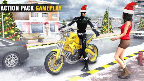 Superhero Bike Taxi: Bike Game Schermafbeelding 2