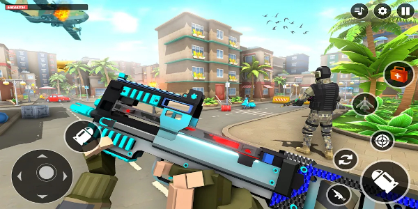 FPS War Poly Gun Shooting Game স্ক্রিনশট 0