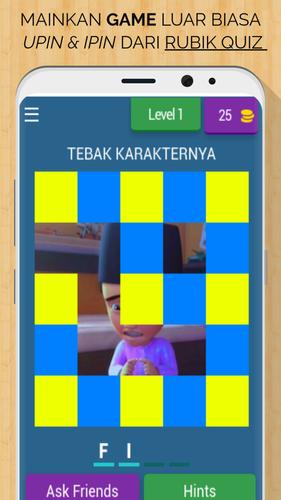 Upin & Ipin Rubik Quiz Captura de pantalla 0